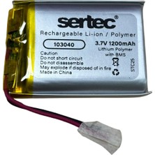 Toptan Bulurum Sertec 103040 3.7V 1200MAH Lipmer Pil (DEVRELI/1.5A)
