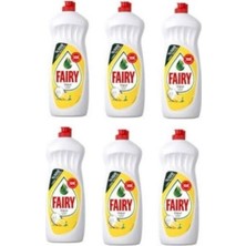 Fairy 650 ml x 6 Sıvı Deterjan Limon, Cilde Nazik Formül ve Ferahlatıcı Limon Kokusu ile Temizlik