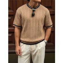 Elku Moda Erkek Oversize Bisiklet Yaka T-Shirt %100 Pamuklu Basic Geniş Kalıp Drop Shoulder Tişört