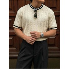 Elku Moda Erkek Oversize Bisiklet Yaka T-Shirt %100 Pamuklu Basic Geniş Kalıp Drop Shoulder Tişört