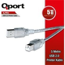 Qport Qpr5 USB 2.0 5m Yazıcı Kablosu