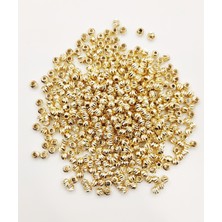 Yiğit Aksesuar 20 Adet Gold Dorika Boncuk 4 mm Takı Malzemeleri Kaliteli Kaplama Özellikli