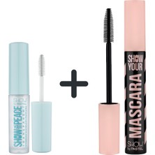 Pastel Show Your Mascara Seti Siyah & Transparan Kaş ve Kirpik Maskarası Hacim Özelliğiyle