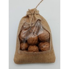 İstanbul Sandalet 5 Adet 15 x 33 cm (0,75-1 Lt.) Şeffaf Pencereli Jüt Hediye Paketleme Zeytinyağı Şarap Şişe Torbası