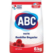 Abc Matik Gül Tutkusu Toz Deterjan 6 kg 40 Yıkama Standart Koku ile Beyazlar ve Renkliler İçin