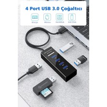 Exonix USB Girişli 4 Portlu  USB Çoklayıcı USB Çoğaltıcı USB Hub USB 3.0 Laptop Notebook Desktop Pc Uyumlu