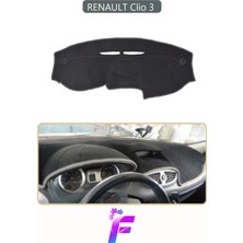 E-BİZ Renault Clio 3 Uyumlu Torpido Örtüsü | Yansıma Önleyici | Tam Koruma | Kolay ve Hızlı Montaj | J56