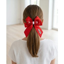 Als Accessories Kırmızı Renk Saten Üst Kısmı Atatürk Portreli Kuyruk Kısmı Atatürk Imzalı  Fiyonk Toka