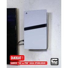 Crodle Ps5 Pro için Duvar Montaj Standı Yerden Tasarruf Rahat Hava Akışı Gaming Aksesuar Konsol Tutacağı