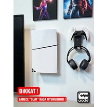 Crodle Playstation 5 Slim Duvar Standı ve Joystick Duvar Standı Ps5 Duvar Standı Gaming Aksesuar