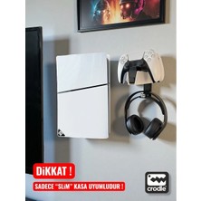 Crodle Playstation 5 Slim Duvar Standı ve Şarj Istasyonu Standı Ps5 Duvar Standı Gaming Aksesuar