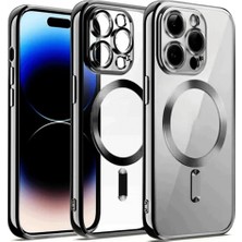 Pileli Store Newface iPhone 12 Pro Kılıf Kross Magneticsafe Kapak - Gümüş