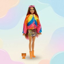 Barbie Cutie Reveal Tropikal Orman Serisi Kaplan Bebekler 10 Sürprizli Renkli Peluş Tasarım