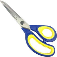 Usin Sarı Lacivert Paslanmaz Çelik Kumaş Deri Kot Karton Kağıt Kesme Kesim Keskin Terzi Makası 23 cm