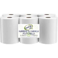 Pratik Soft Pratiksoft 6 Rulo 21 cm Fotoselli Hareketli Kağıt Havlu 2 Katlı Yüksek Emicilik Özelliğiyle