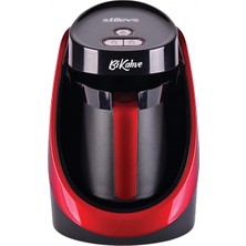 Stilevs Bikahve Otomatik Türk Kahvesi Makinesi 4 Fincan Kapasite Sesli İkaz ve Şık Kırmızı Tasarım