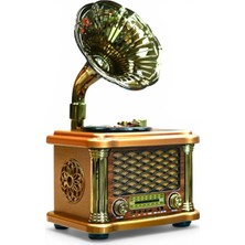 Royal Trend Gramafon Nostalji Radyo,trend Tasarım Bluetooth Nostaljik Radyo(Büyük Boy)