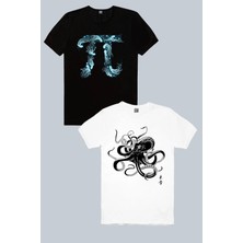 Rock&Roll Japon Ahtapot, Derin Pi 2'li Erkek Tshirt Eko Paket