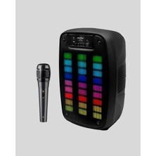 Poyraz Market Gts 1793 Kablosuz Bluetooth Hoparlör 6.5 Inç Işıklı ve Güçlü Bass
