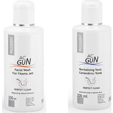Dermoskin Acnegun Yüz Yıkama Jeli ve Canlandırıcı Tonik 200 ml Yağlı Ciltler İçin Canlandırıcı Etki