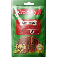 Freshy Ducky Twists Ördek Etli Burgu Çubuk Köpek Ödülü 90 gr 10 Adet