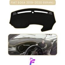 E-BİZ Fıat Egea (2019-2020) Ekranlı Uyumlu Torpido Örtüsü | Çatlama ve Isıya Karşı Tam Koruma | TB19