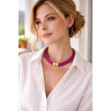 Kutcha Accessories Mat Altın Kaplama Kapsül Detaylı Çoklu Ip Kolye – Renk Seçenekli Ayarlanabilir Kadın Kolye