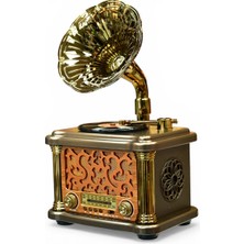 Royal Trend Trend Tasarım Nostalji Radyo,gramafon Bluetooth Nostaljik Radyo(Büyük Boy)