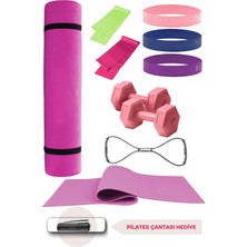 PremiumPort 10 Parçalı Pilates Seti: Minder, Dambıl, Bant, Göğüs Lastiği ile Tam Donanımlı