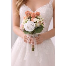 Ceku Home Tasarım Gül ve Çeşit Çiçekli Renkli Gelin Buketi, Nikah Çiçeği, Niaşan Çiçeği, Gelin Çiçeği