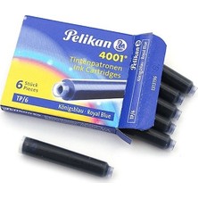 Pelikan 6'lı Mavi Dolma Kalem Kartuşu Kaliteli ve Keskin Hatlar için İdeal Kullanım