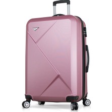 My Valice Diamond Büyük Boy Valiz Rose Gold 76 x 48 x 30 cm ABS Malzeme ile Teleskopik Sap