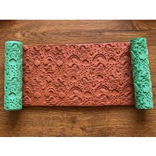 Atölye Dekupaj Model 080- Gökkuşağı, Unicorn, Yağmur Deboss & Emboss İkili Set-Polimer Kil Seramik Doku Oklavası