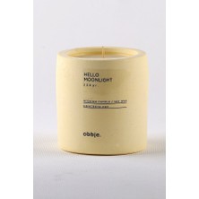 Obbje Vanilya & Marshmallow Kokulu Dekoratif Beton Mum | Dikey Form | Tek Fitil | Modern Şık Tasarım