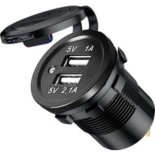 Goldsea Tekne Karavan Çiftli USB Soketi Çerçevesiz 12-24V
