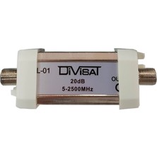 Divisat 20 Db Line Amplifier Beyaz Renkli Yüksek Performanslı Sinyal Yükseltici