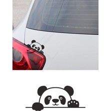 Mıgnatıs Bagajdan Bakan Panda Sticker Etiket Çıkartma Pc Laptop Araba Oto Motor 20 cm