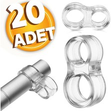 Tify Şeffaf Silikon Plastik Kapı Kolu Tutucu Tutacağı Durdurucu Pencere Tamponu Stoperi (20 ADET)
