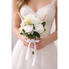 Ceku Home Tasarım Gül, Lale, Gala Çeşit Çiçekli Gelin Buketi, Nişan Buketi, Gelin Çiçeği