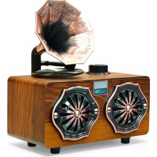 Royal Trend Gramafon Nostalji Radyo,trend Tasarım Ahşap Bluetooth Nostaljik Radyo