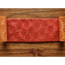 Atölye Dekupaj Model 084 - Pentagram Deboss & Emboss İkili Set - Polimer Kil Seramik Çamuru Doku Oklavası