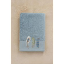 Ellia Soft Alfara %100 Pamuklu Nakışlı Çeyizlik Lüks Banyo Havlusu Yumuşak, Emici, Kaliteli 70X140 cm