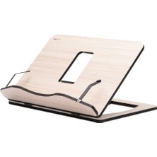 Büyük Boy Kitap Okuma Standı Vigo Wood Bej MDF Malzeme ile Şık ve Ergonomik Tasarım