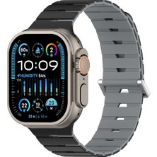 Kordify Apple Watch 49/46/45/44/42MM Uyumlu Zed Magnet Silikon Kordon