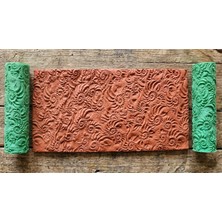 Atölye Dekupaj Model 086 - Deboss & Emboss İkili Set - Polimer Kil Seramik Çamuru Doku Oklavası