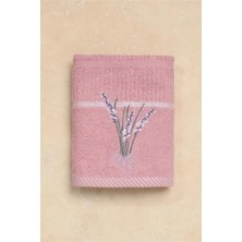 Ellia Soft Afrodisias %100 Pamuk Nakışlı El ve Yüz Havlusu Çeyizlik ve Mutfak Havlusu Lavanta 40X70 cm