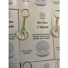 LMS Gift Kişiye Özel Inci Detaylı Deniz Kabuğu Anahtarlık 10 Adet – Söz, Nişan, Düğün, Doğum Günü Hediyelik