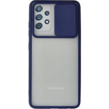 Beei  Galaxy A72 Kılıf Palm Buzlu Kamera Sürgülü  - Lacivert