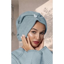 Ellia Soft Zarif Bone Hair Kalın Mikrofiber Saç Kurutma Bonesi Saç Havlusu Saç Kurulama Havlusu Mint Yeşil