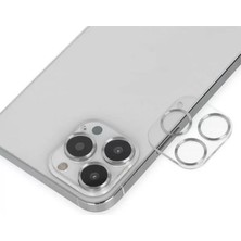Verto Newface Apple iPhone 14 Pro Max Band Metal Kamera Lens - Gümüş